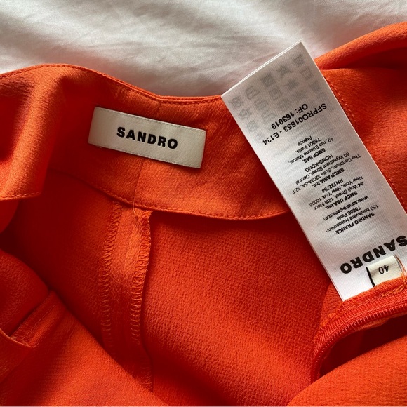 Sandro V-neck MIDI Dress size 40 - Picture 6 of 10